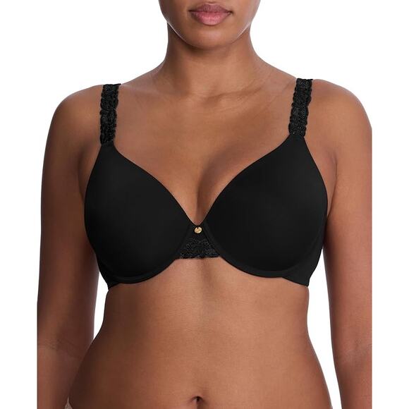Natori Other - Natori Women's Body Doubles Lace Trim Full Coverage T-Shirt Bra Black, 38DD